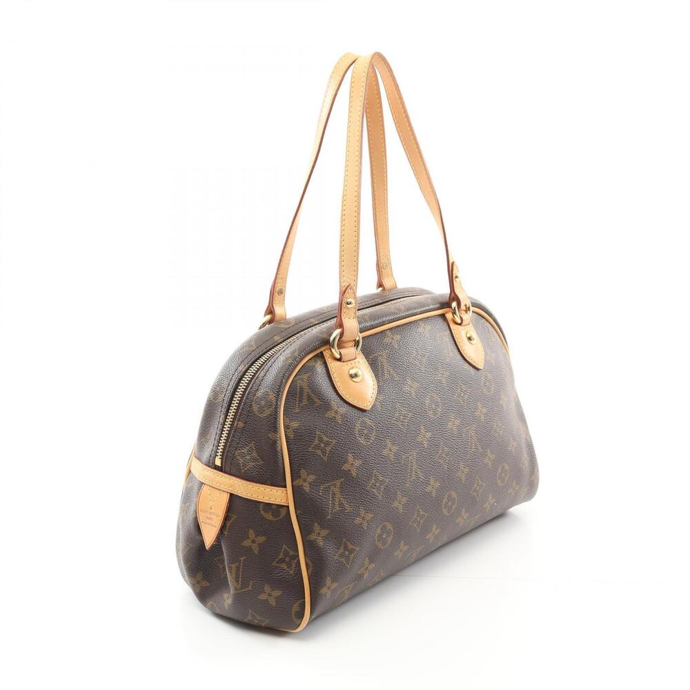 Louis Vuitton Leather Shoulder Monogram Montorgueil Bag Brown Canvas